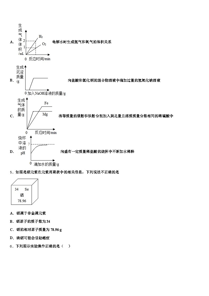 青海省黄南藏族自治州2025-2026学年中考化学模拟试题（含答案解析）第2页