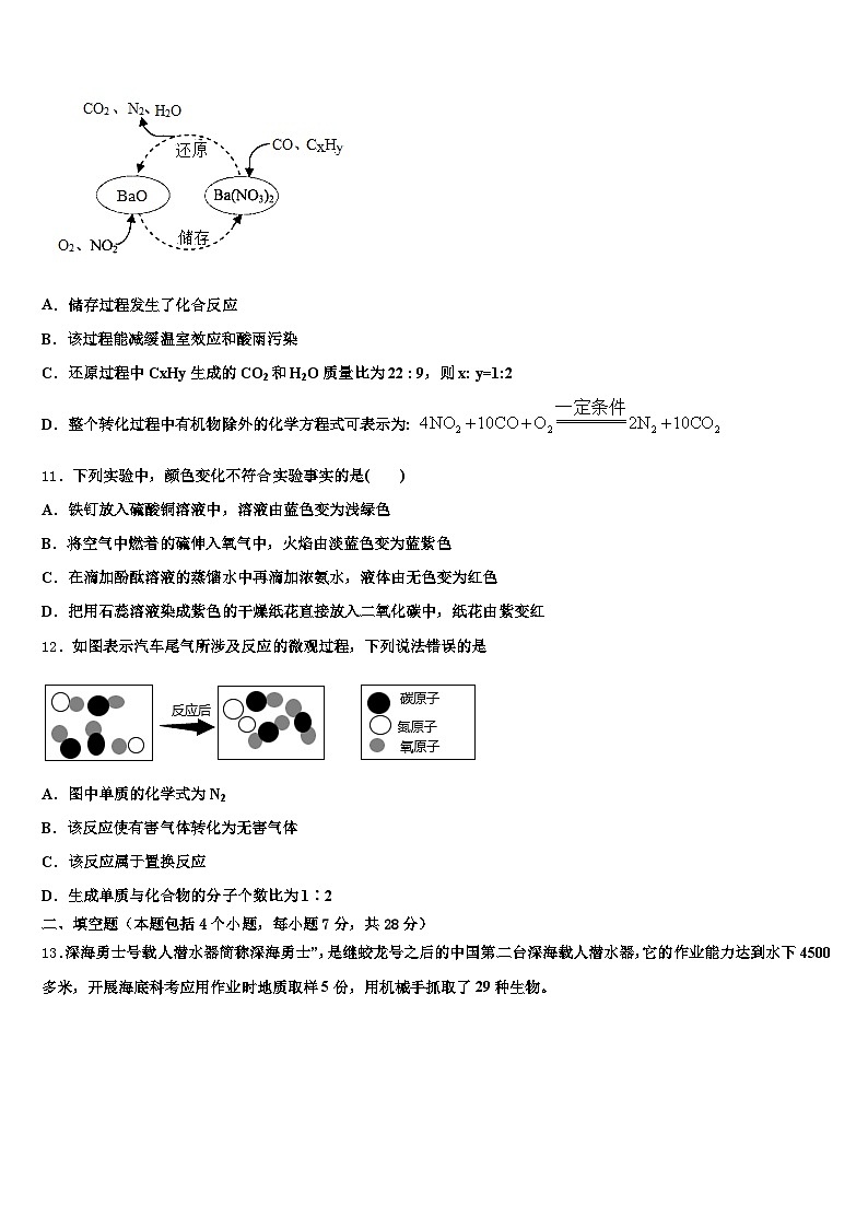 安徽省滁州市2026年中考化学考试模拟冲刺卷（含答案解析）第3页