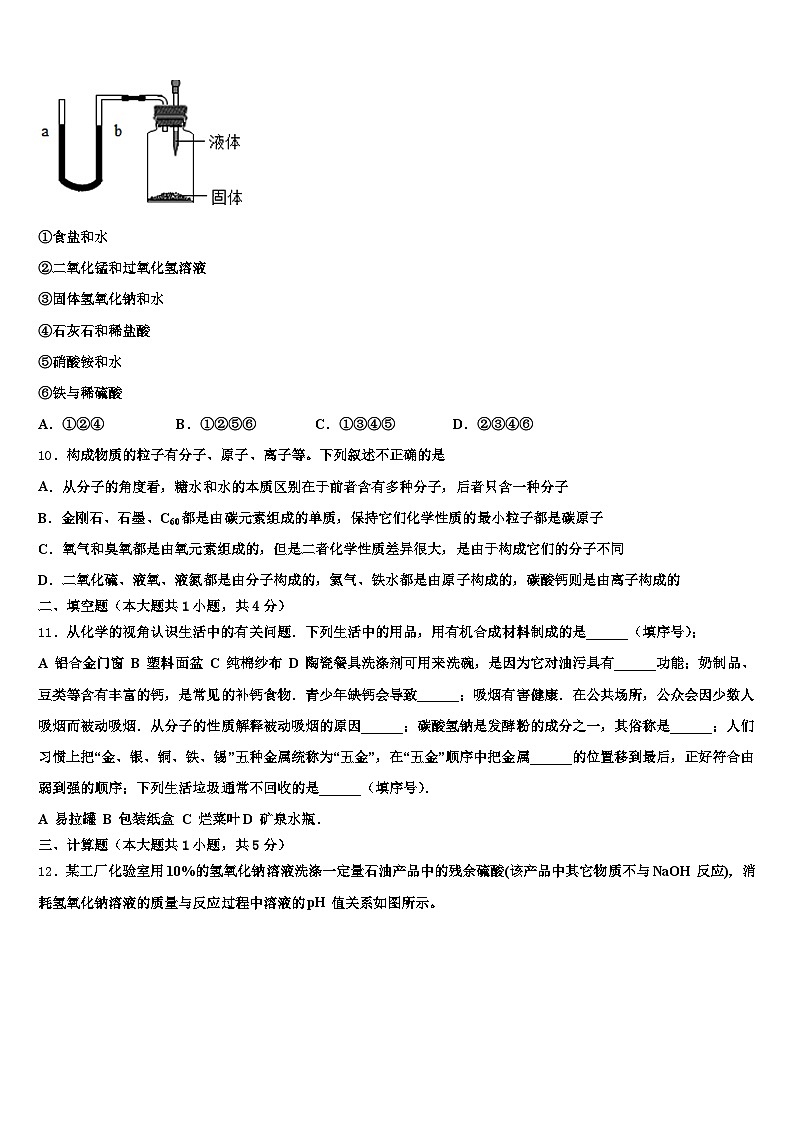 广东省清远市2026年中考试题猜想化学试卷（含答案解析）第3页