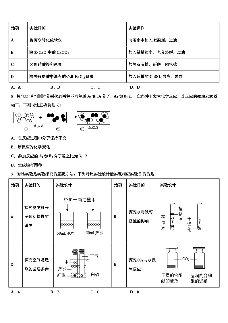 三沙市2026年中考化学押题试卷（含答案解析）第2页