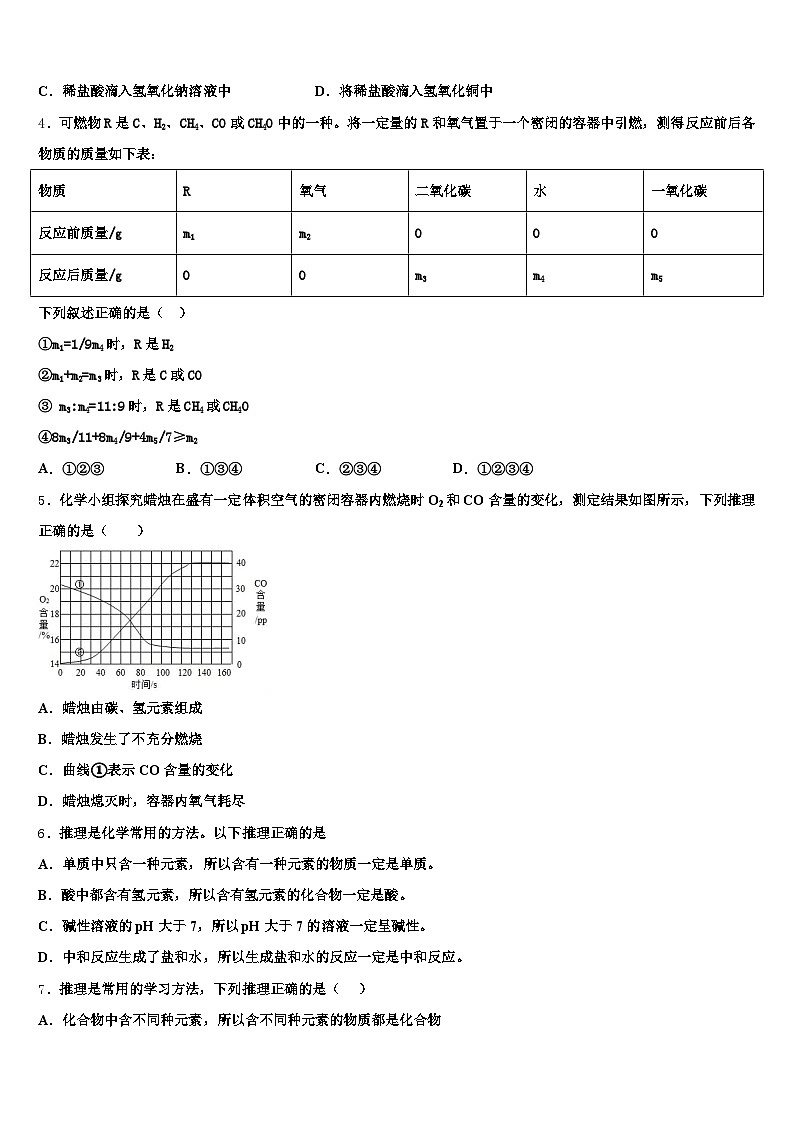 2026届甘肃省平凉市中考冲刺卷化学试题（含答案解析）第2页