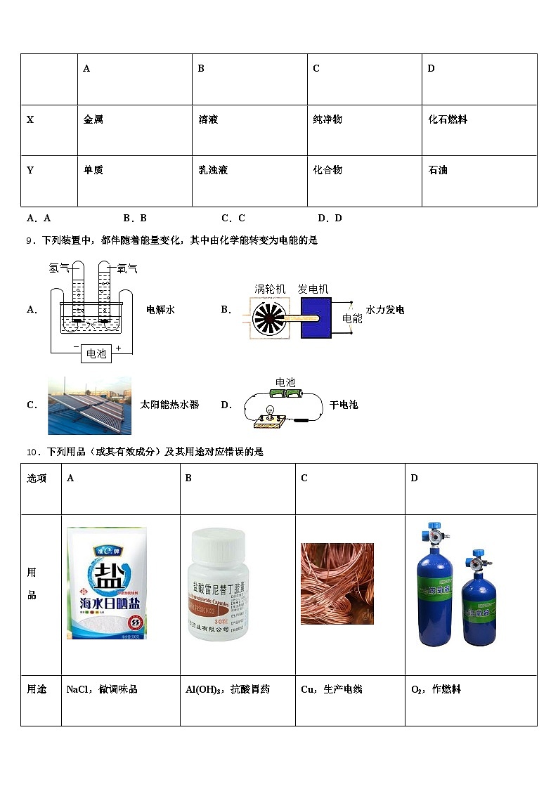 2026届湖北省随州市中考化学押题卷（含答案解析）第3页