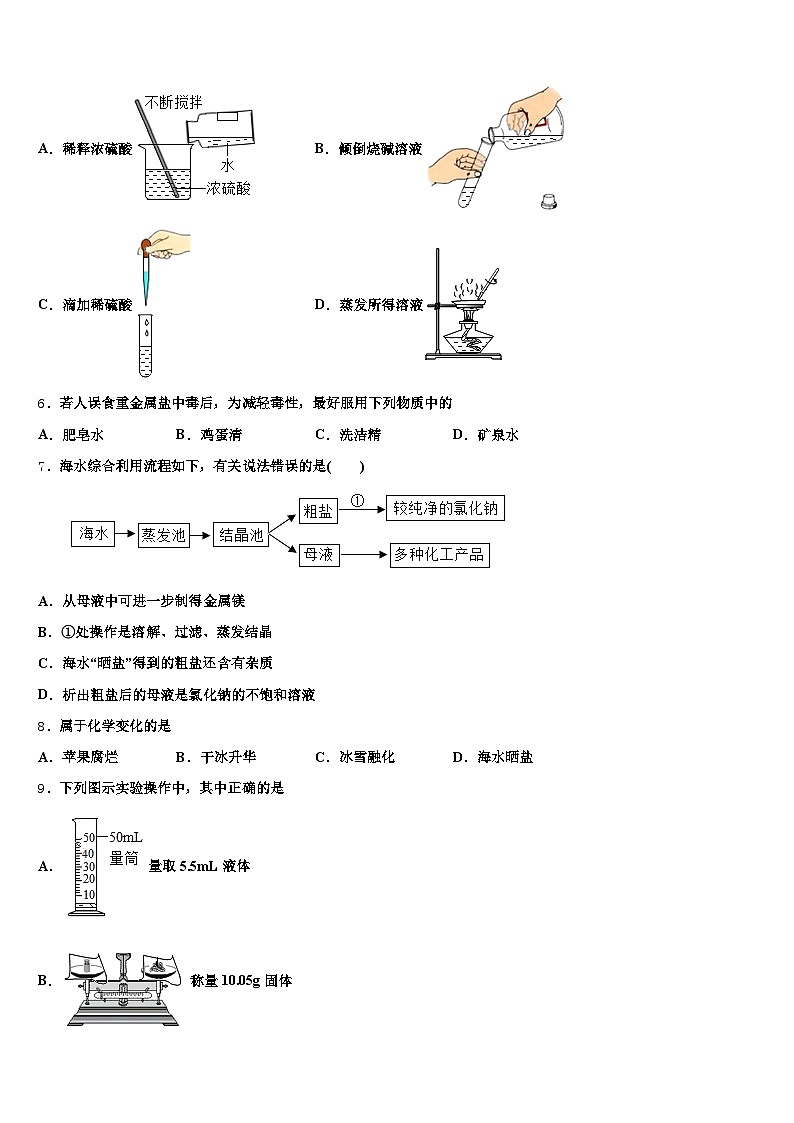 2026届商洛市中考考前最后一卷化学试卷（含答案解析）第2页