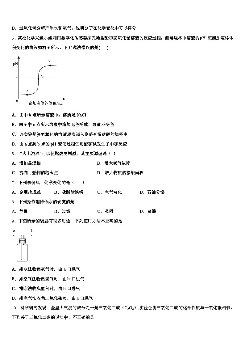 2026年河北省衡水市中考化学对点突破模拟试卷（含答案解析）第2页