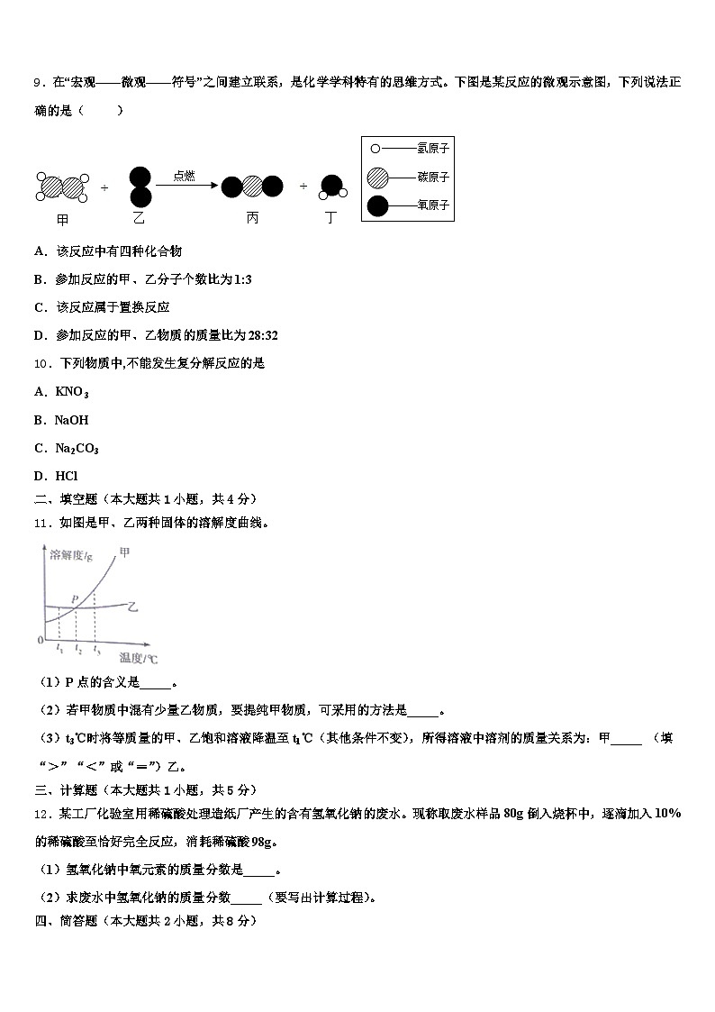 铜陵市2025-2026学年中考试题猜想化学试卷（含答案解析）第3页