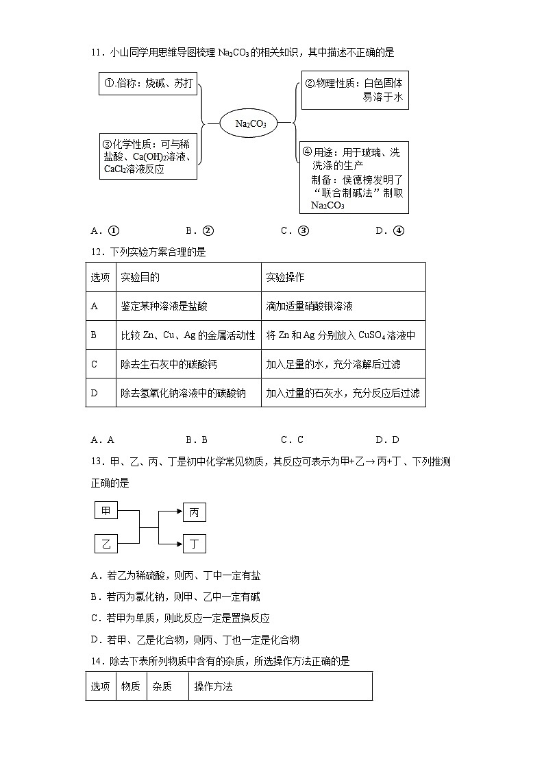 中考化学一轮复习专项巩固练习 常见的盐专练汇总（十五）（含答案解析）第3页