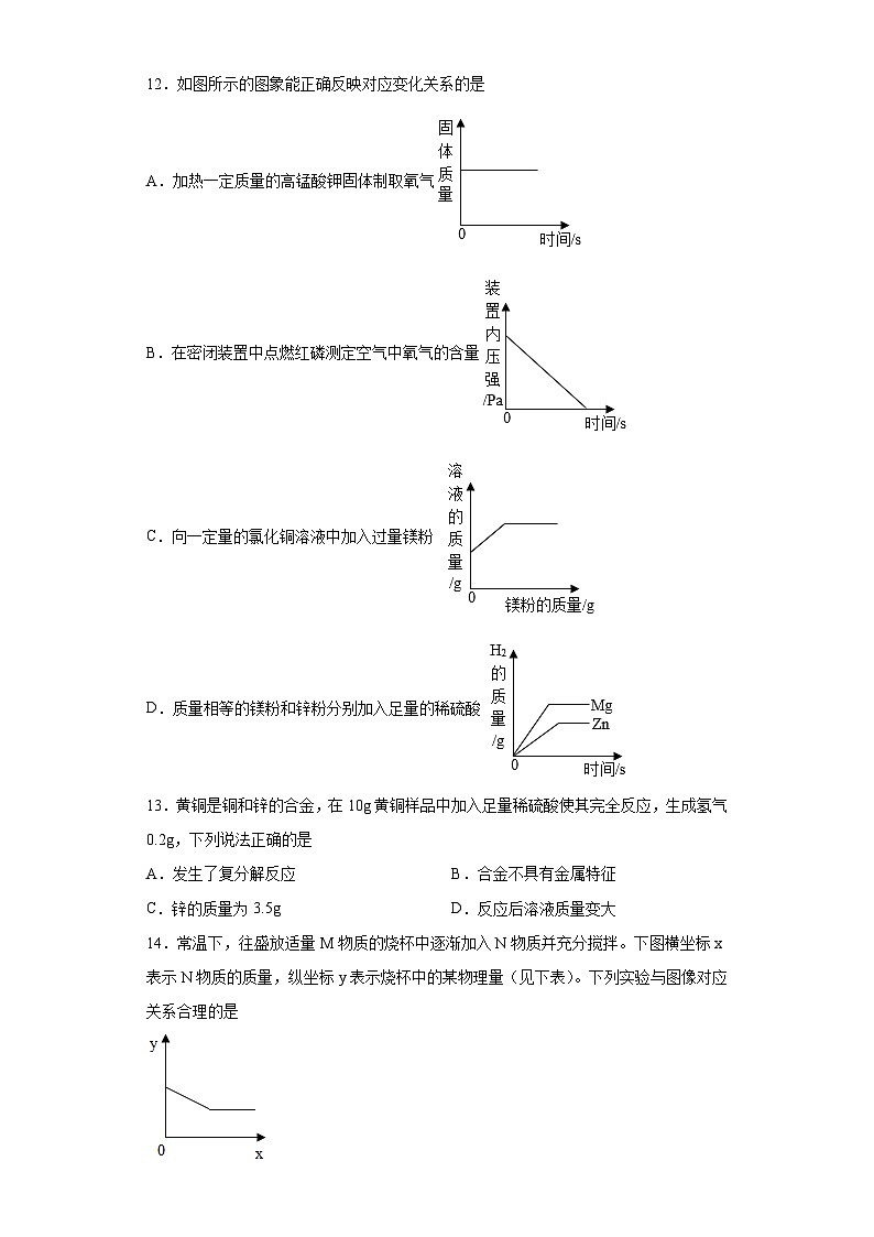 中考化学一轮复习专题巩固练习 有关金属性质的计算问题汇总（六）（含答案解析）第3页