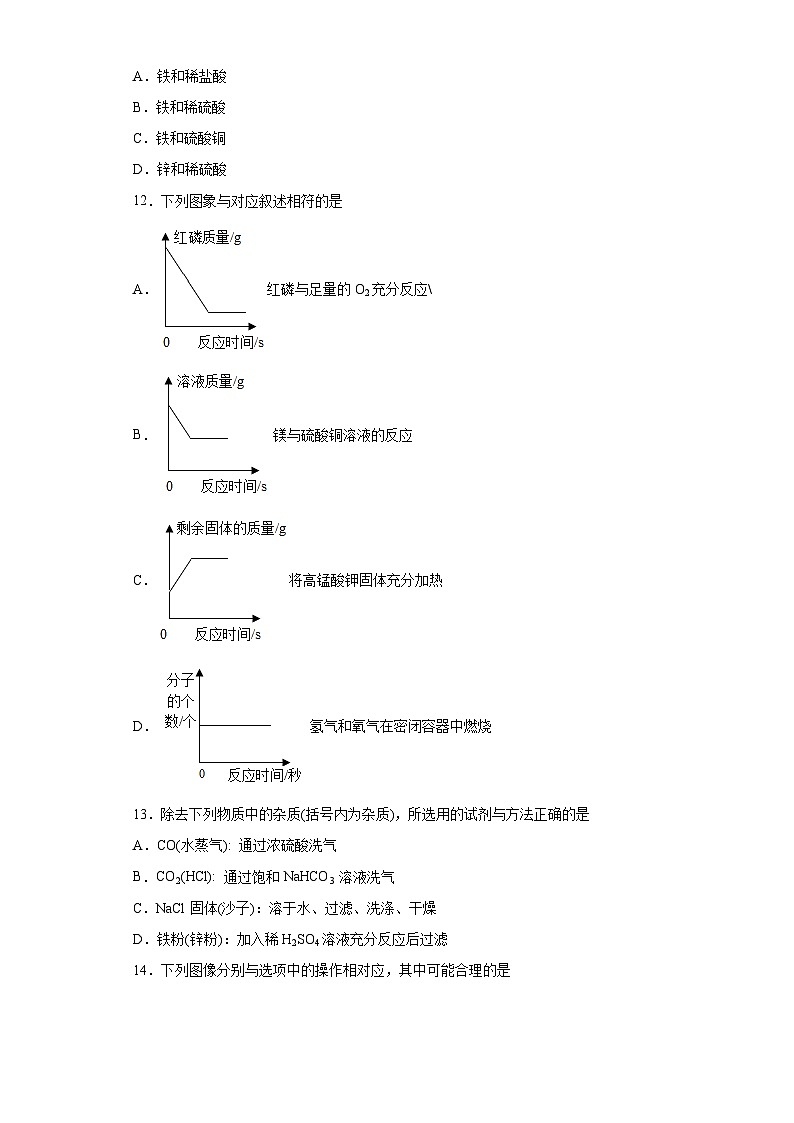 中考化学一轮复习专项巩固练习 金属的化学性质专练汇总（一）（含答案解析）第3页