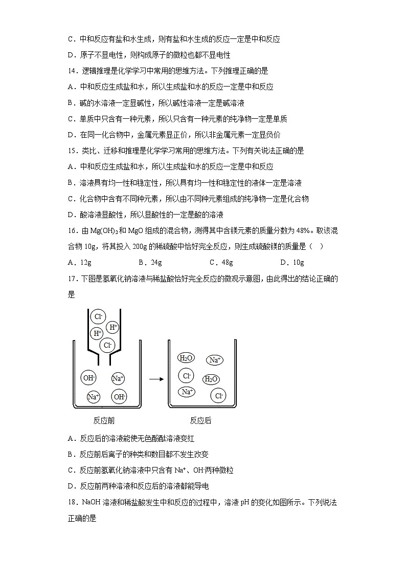 中考化学一轮复习专项巩固练习 中和反应原理专练探究（六）（含答案解析）第3页