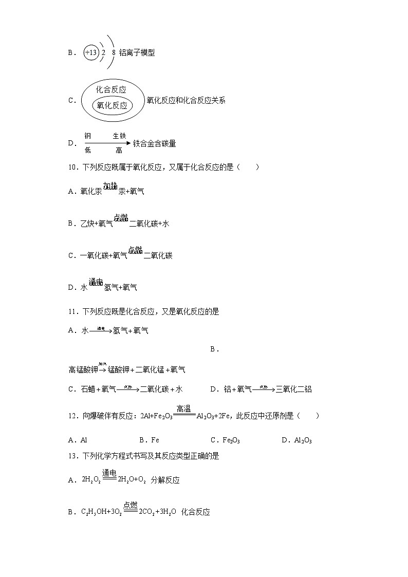 中考化学一轮复习专项巩固练习 氧化反应练习汇总（三）（含答案解析）第3页