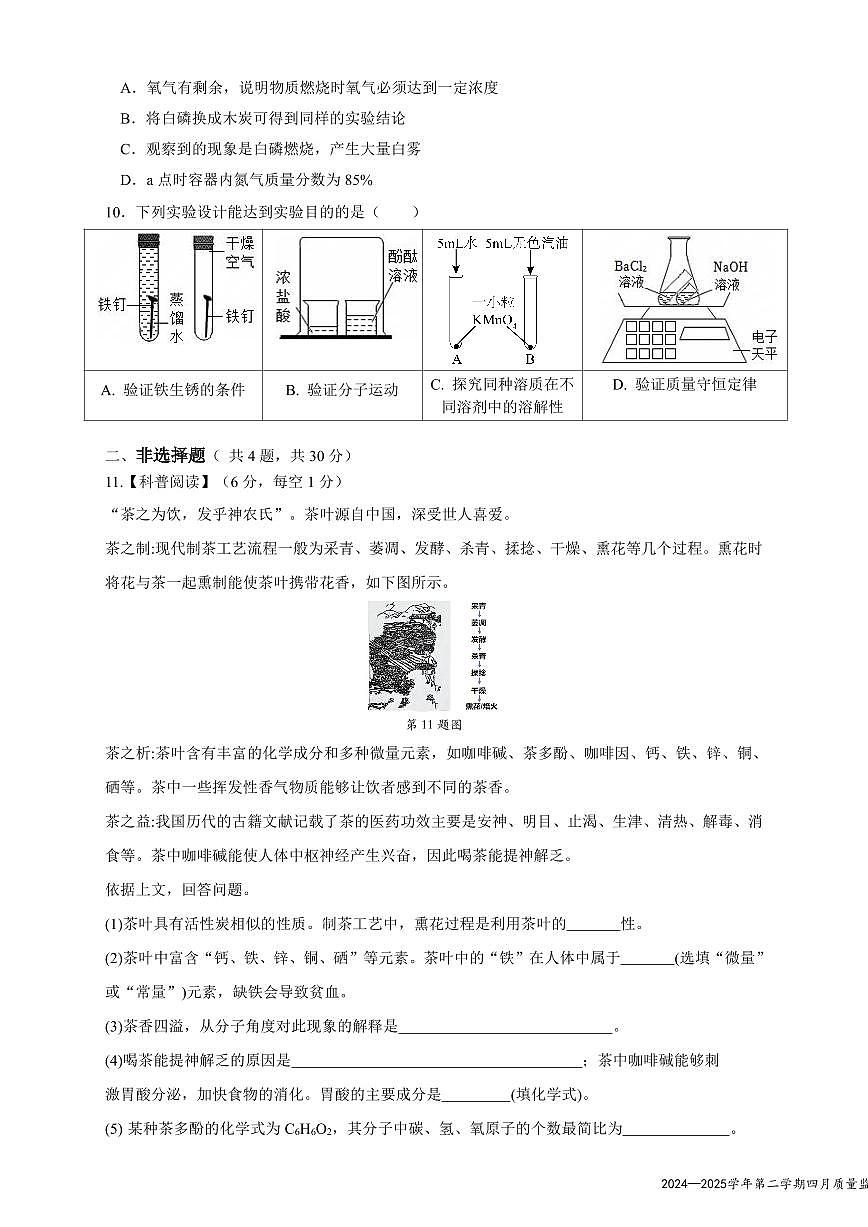 2025年深圳市南山外国语学校集团中考二模化学试卷含答案第3页