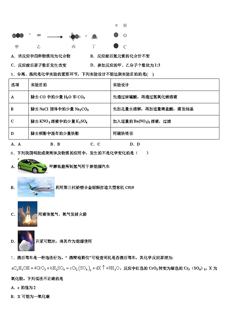 2026年安徽省中考五模化学试题（含答案解析）第2页