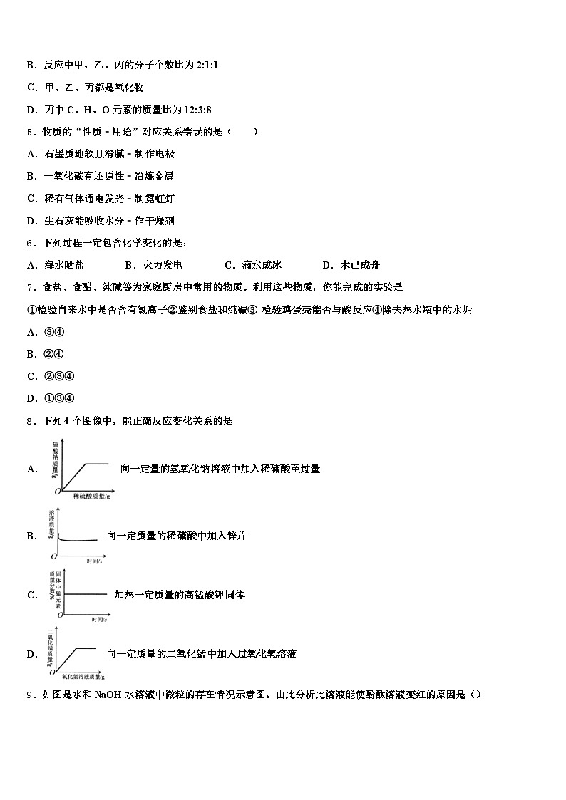 漳州市2025-2026学年中考化学四模试卷（含答案解析）第2页