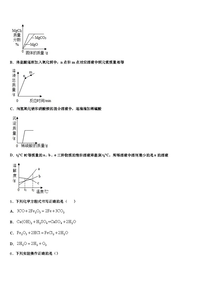 2026年萍乡市中考化学模拟精编试卷（含答案解析）第2页