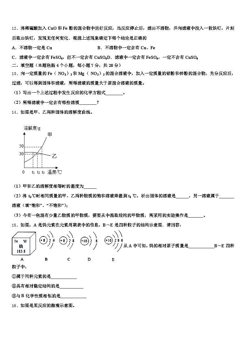 2025-2026学年宜春市中考三模化学试题（含答案解析）第3页