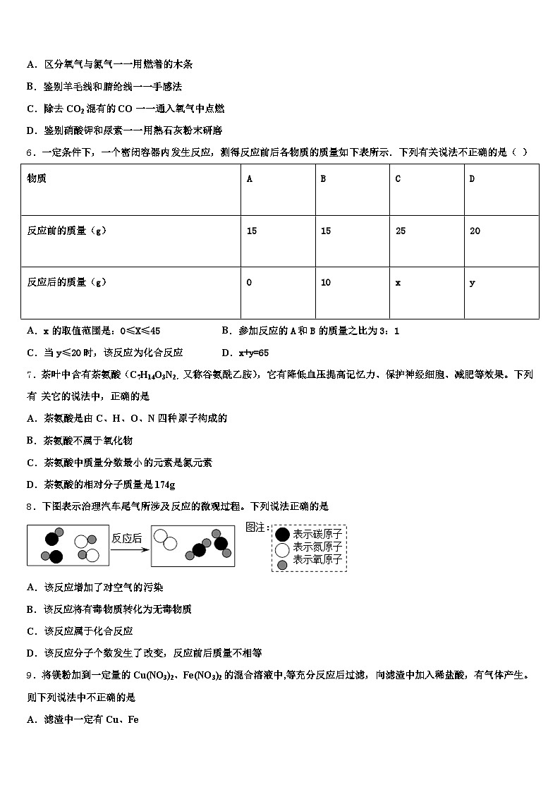 2026届四川省绵阳市中考化学模拟预测题（含答案解析）第2页