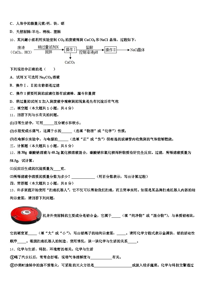 2026年广东省清远市中考适应性考试化学试题（含答案解析）第3页
