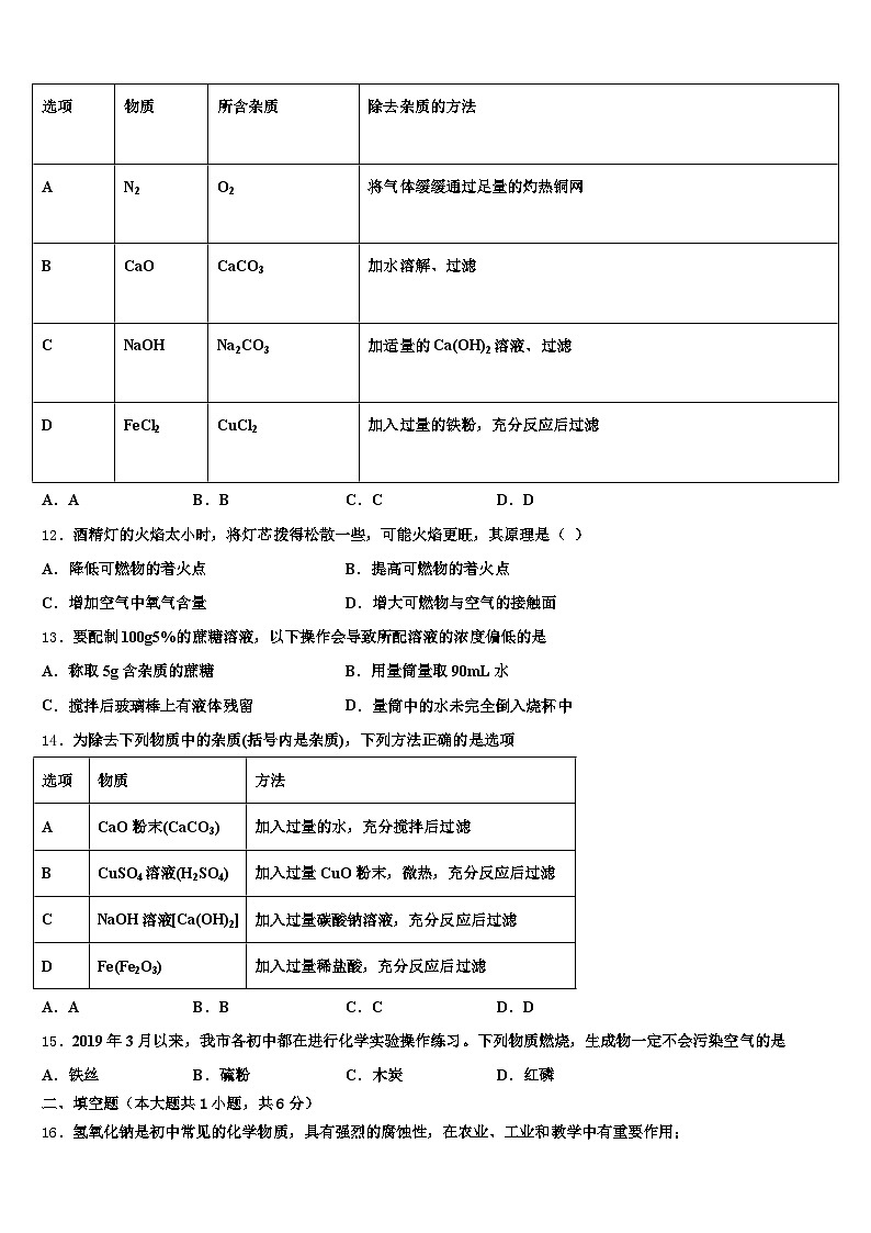 商丘市2026年中考一模化学试题（含答案解析）第3页