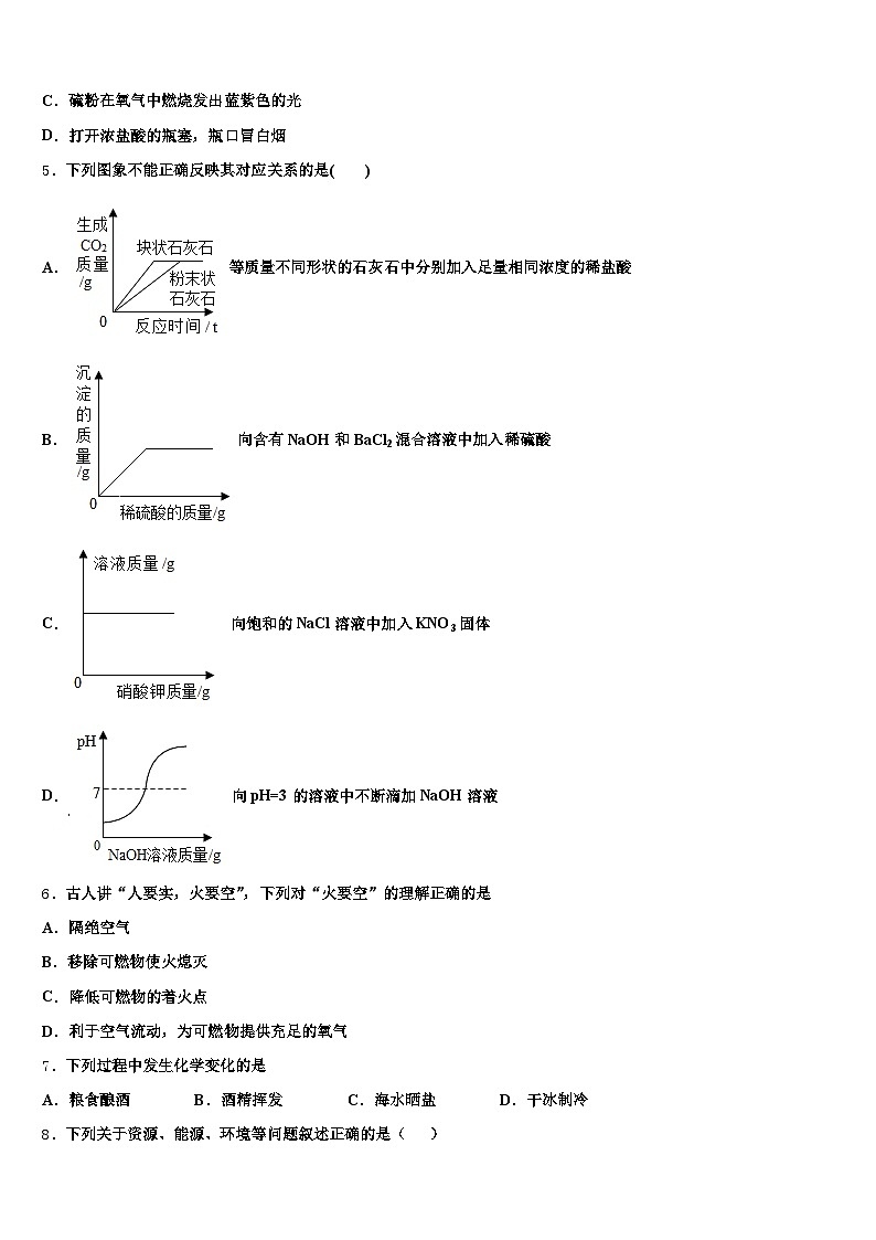 2026届湖南省株洲市中考化学模试卷（含答案解析）第2页