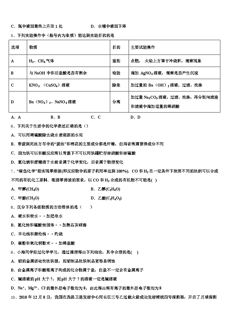 2026届广东省珠海市中考化学猜题卷（含答案解析）第2页