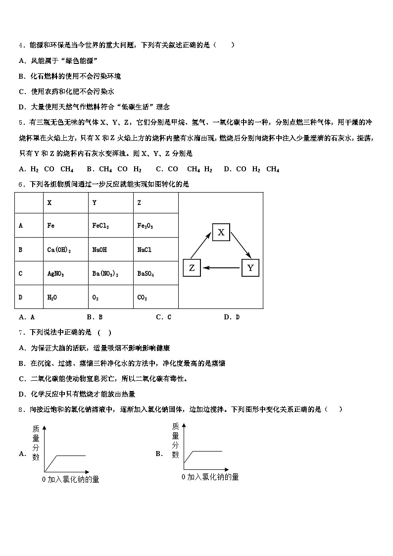焦作市2025-2026学年中考化学模拟预测试卷（含答案解析）第2页