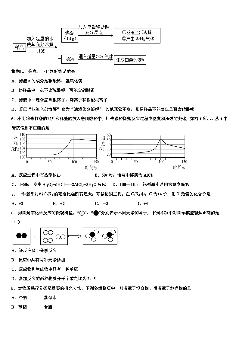 2026届株洲市中考四模化学试题（含答案解析）第2页