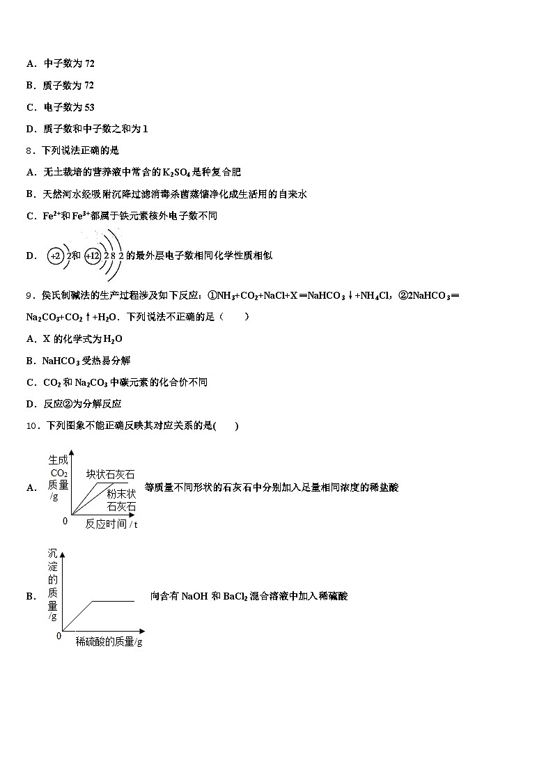 云南省德宏傣族景颇族自治州2025-2026学年中考化学仿真试卷（含答案解析）第3页