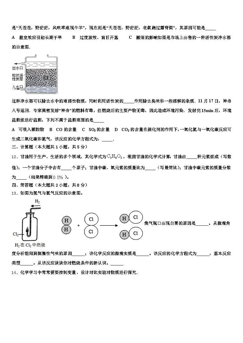 甘肃省嘉峪关市2025-2026学年中考化学押题试卷（含答案解析）第3页