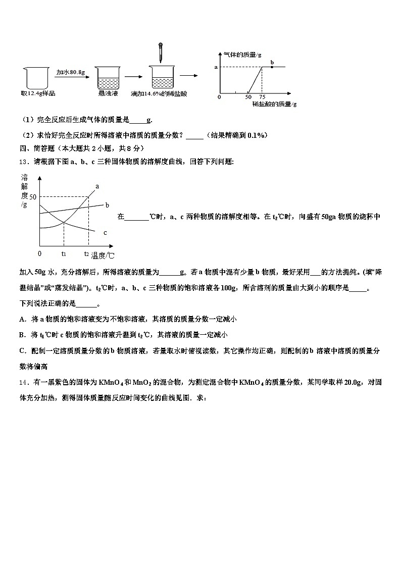 2026年安徽省亳州市中考二模化学试题（含答案解析）第3页