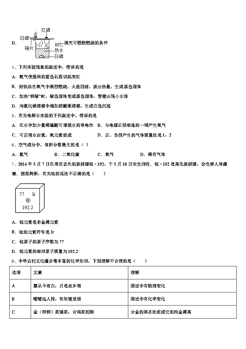 焦作市2026年中考化学考试模拟冲刺卷（含答案解析）第2页