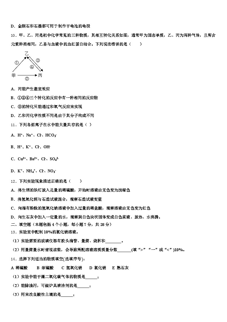 南平市2026年中考三模化学试题（含答案解析）第3页