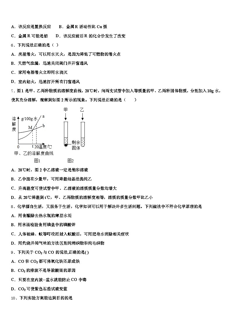 海南省三沙市2025-2026学年中考化学四模试卷（含答案解析）第2页