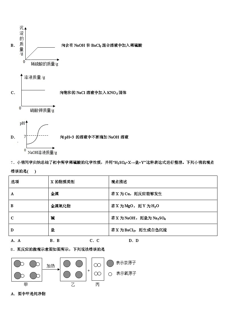 辽源市2025-2026学年初中化学毕业考试模拟冲刺卷（含答案解析）第3页