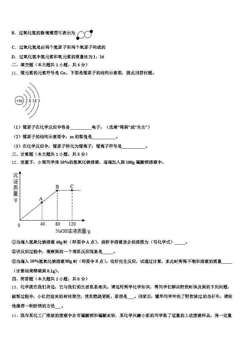 咸阳市2025-2026学年中考试题猜想化学试卷（含答案解析）第3页