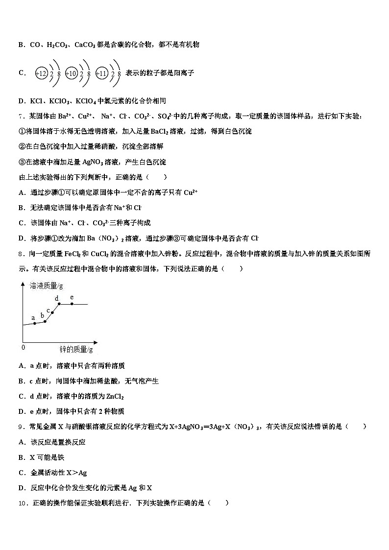 四川省泸州市2025-2026学年中考试题猜想化学试卷（含答案解析）第2页