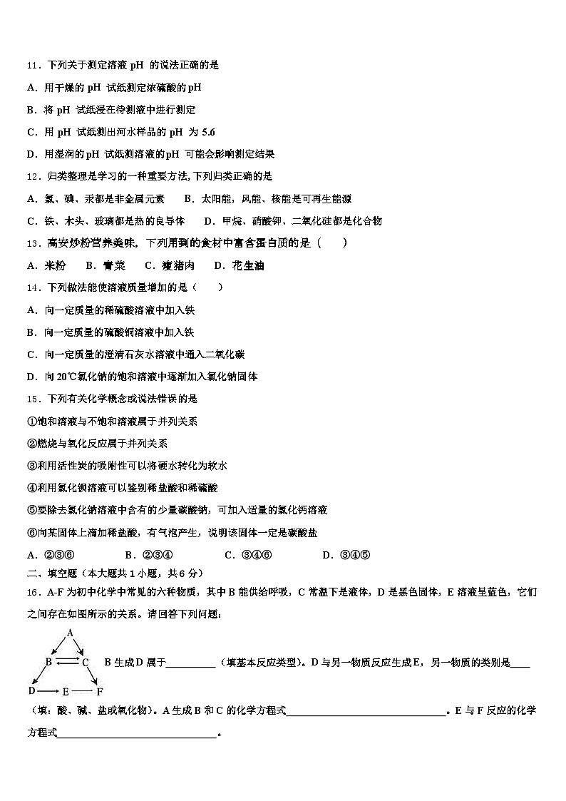 2026年郴州市中考化学适应性模拟试题（含答案解析）第3页