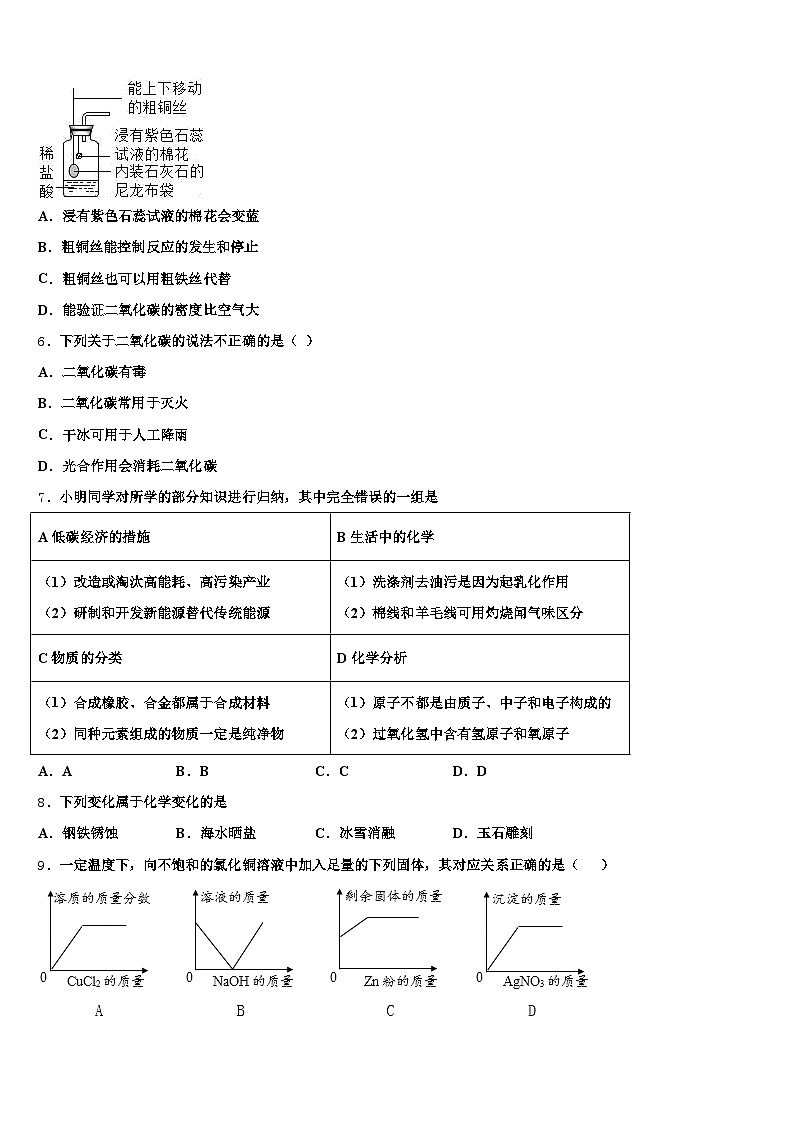 福建省莆田市2025-2026学年中考化学适应性模拟试题（含答案解析）第2页