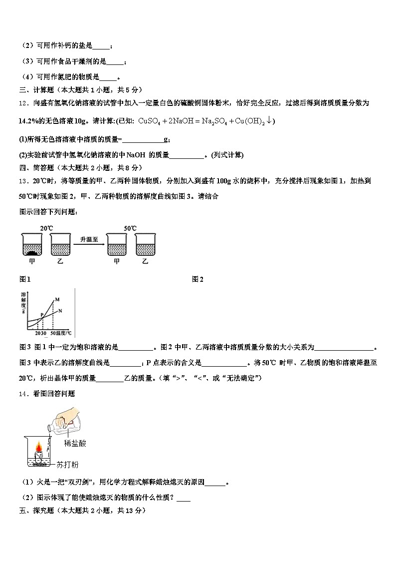 铜陵市2025-2026学年中考化学押题试卷（含答案解析）第3页
