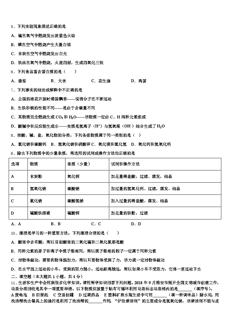 2026年四川省成都市中考化学考试模拟冲刺卷（含答案解析）第2页
