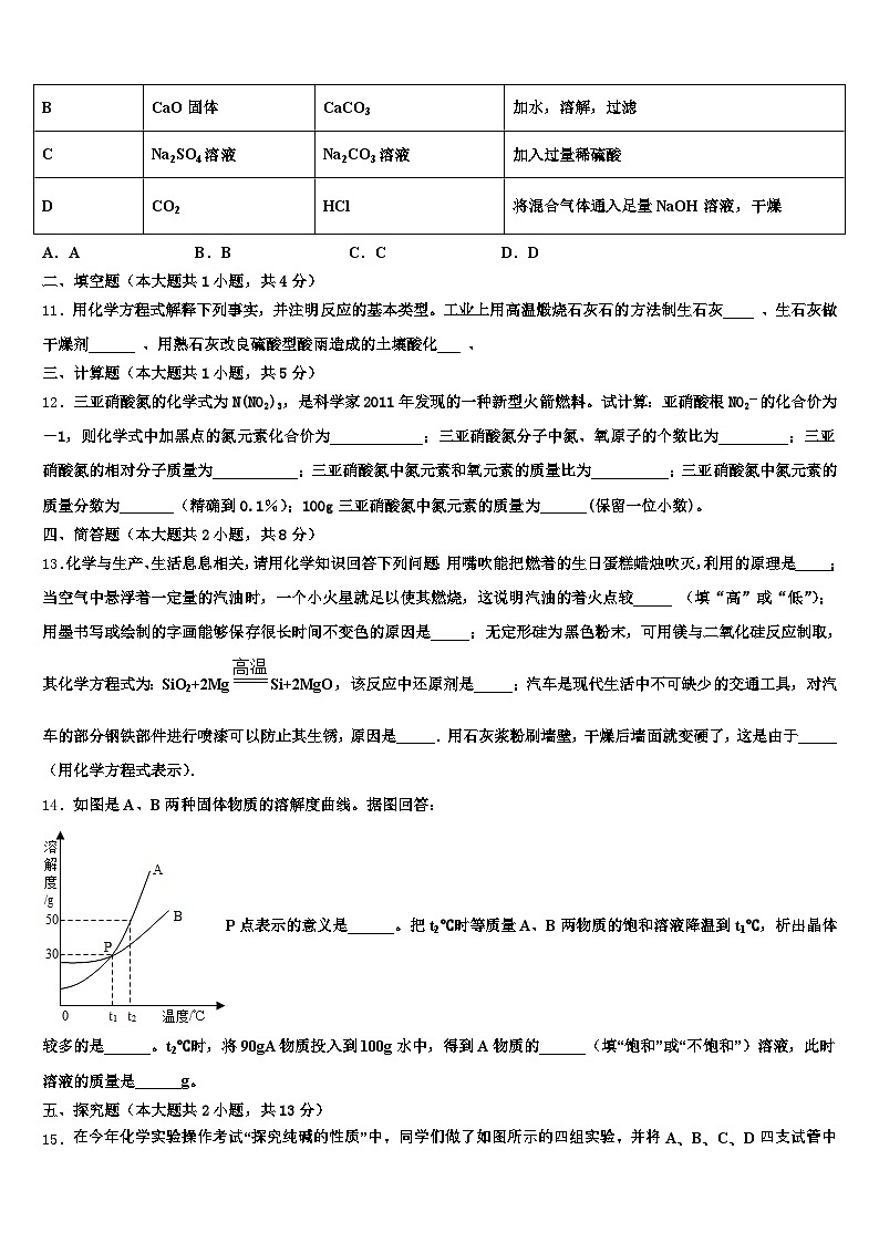 2026年河南省商丘市中考化学模拟预测试卷（含答案解析）第3页