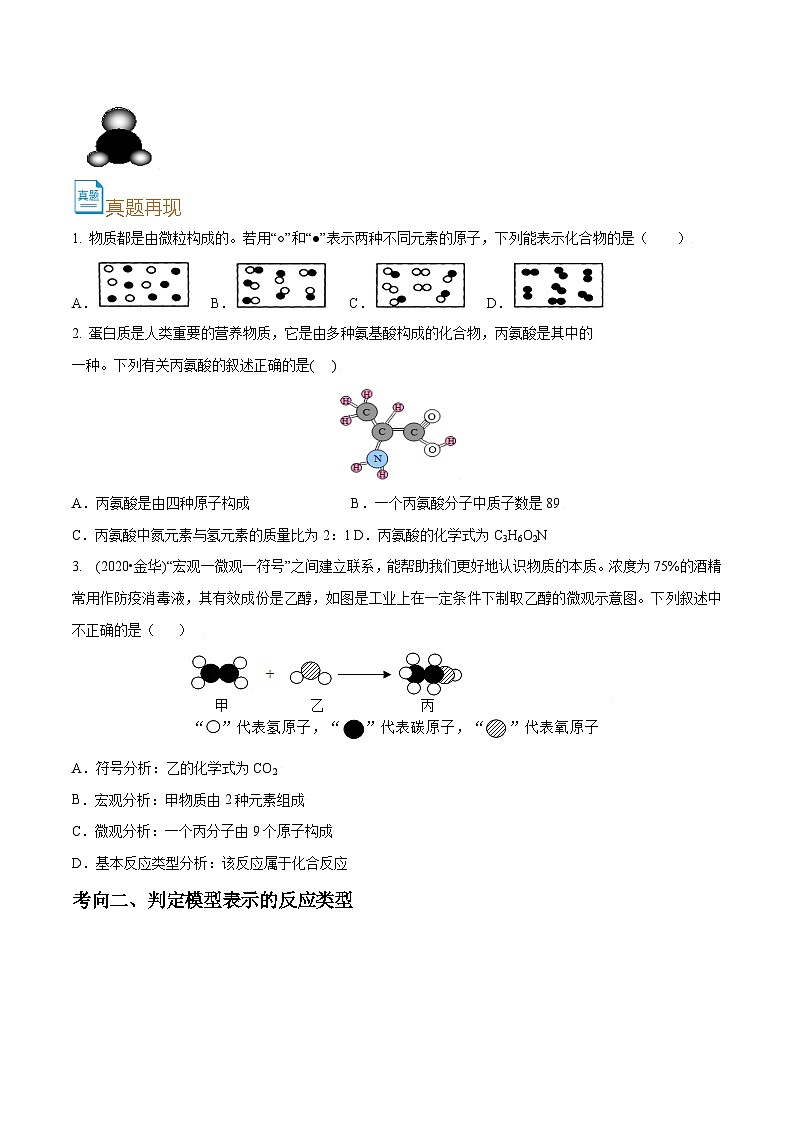 中考化学一轮复习考点巩固练习考点10  微观模型（原卷版）第3页