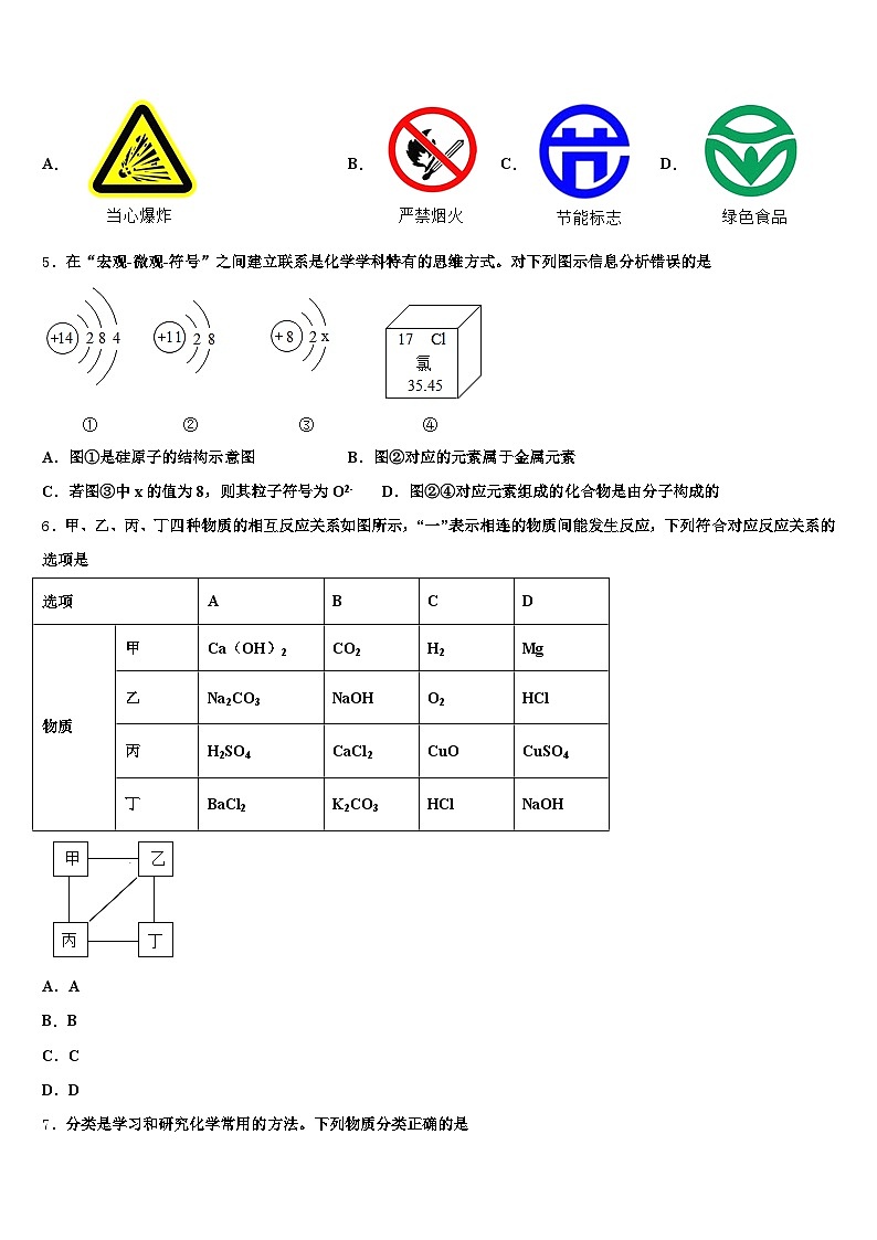 2026年吉林省松原市中考四模化学试题（含答案解析）第2页