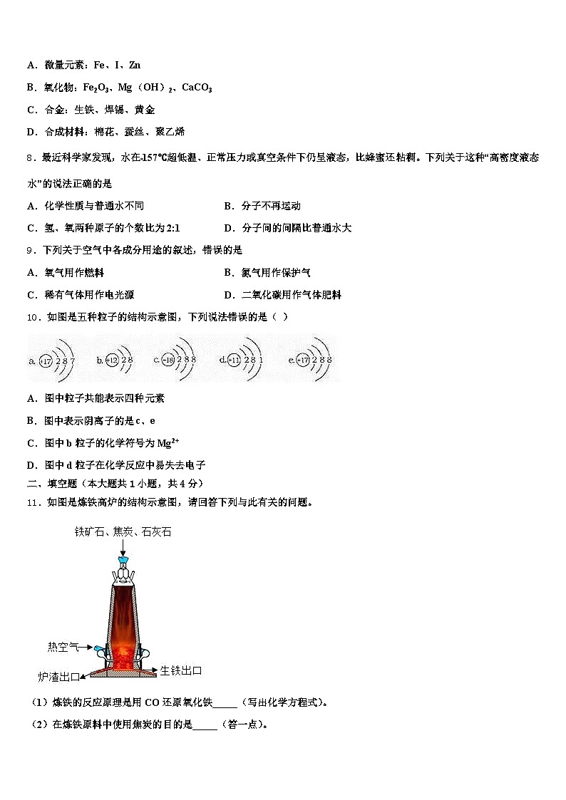 2026年吉林省松原市中考四模化学试题（含答案解析）第3页