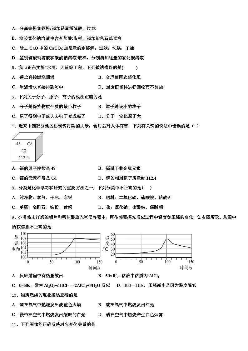 广东省广州市2025-2026学年中考化学模试卷（含答案解析）第2页