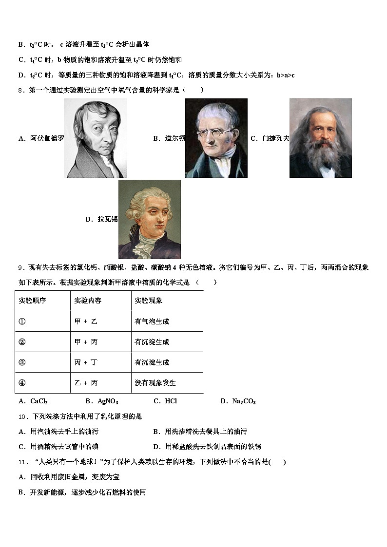 周口市2026年中考化学四模试卷（含答案解析）第3页