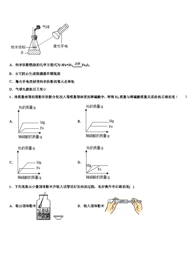 湖北省黄石市2025-2026学年中考冲刺卷化学试题（含答案解析）第3页