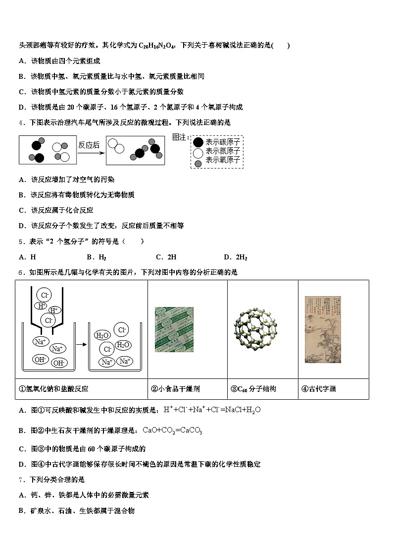 2026年黑龙江省大庆市中考一模化学试题（含答案解析）第2页