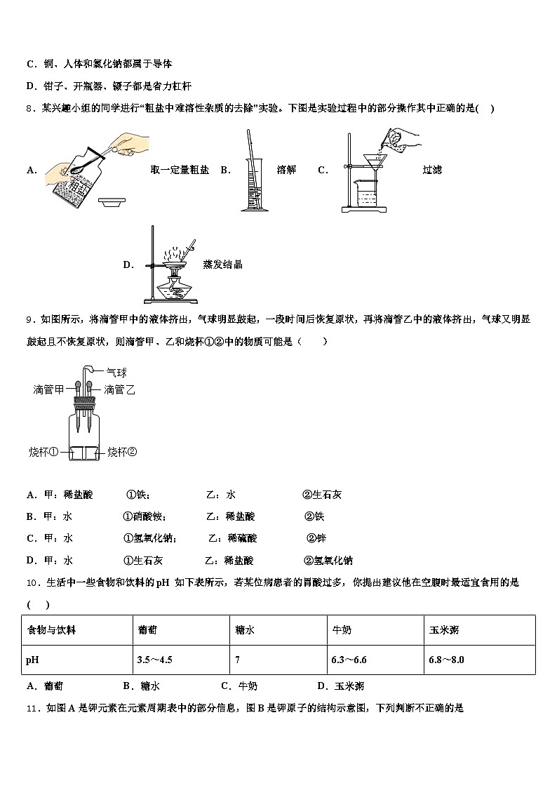 2026年黑龙江省大庆市中考一模化学试题（含答案解析）第3页