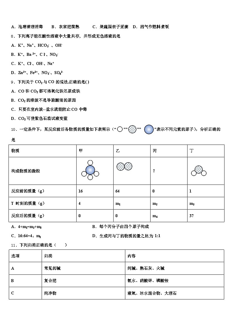 陕西省汉中市2025-2026学年中考三模化学试题（含答案解析）第2页