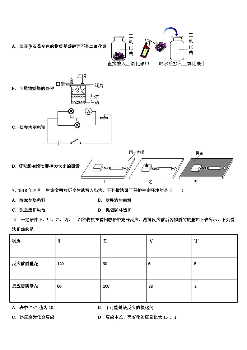 2026年吉林省白城市中考化学最后冲刺模拟试卷（含答案解析）第3页